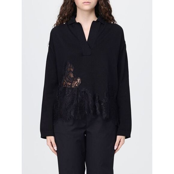 SEMICOUTURE Sweaters - Semicouture Polo Shirt Woman Black